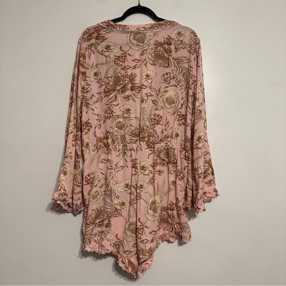 Agua Bendita x Target Romantic Floral Print Flare Sleeve Romper - Size XL - Picture 7 of 7